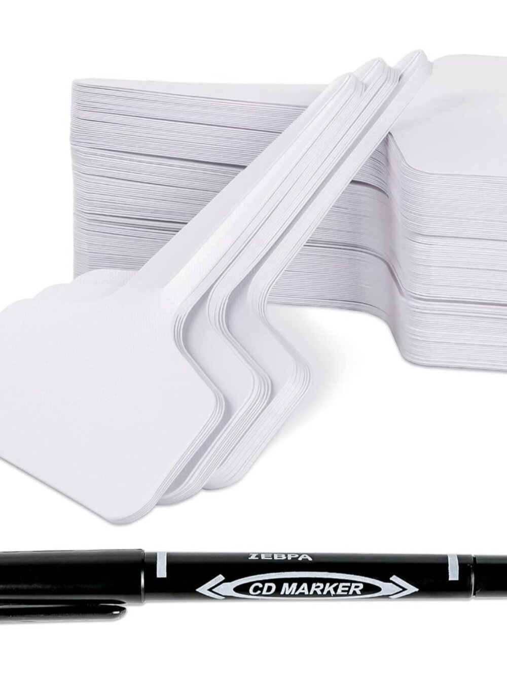 Plant Labels 200Pcs 4 Inch T-Type Tags with Permanent Marking Pen